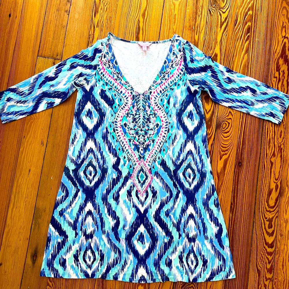 Lilly Pulitzer Ophelia Dress Blush Swish Skipped A Beach Engineered Medium